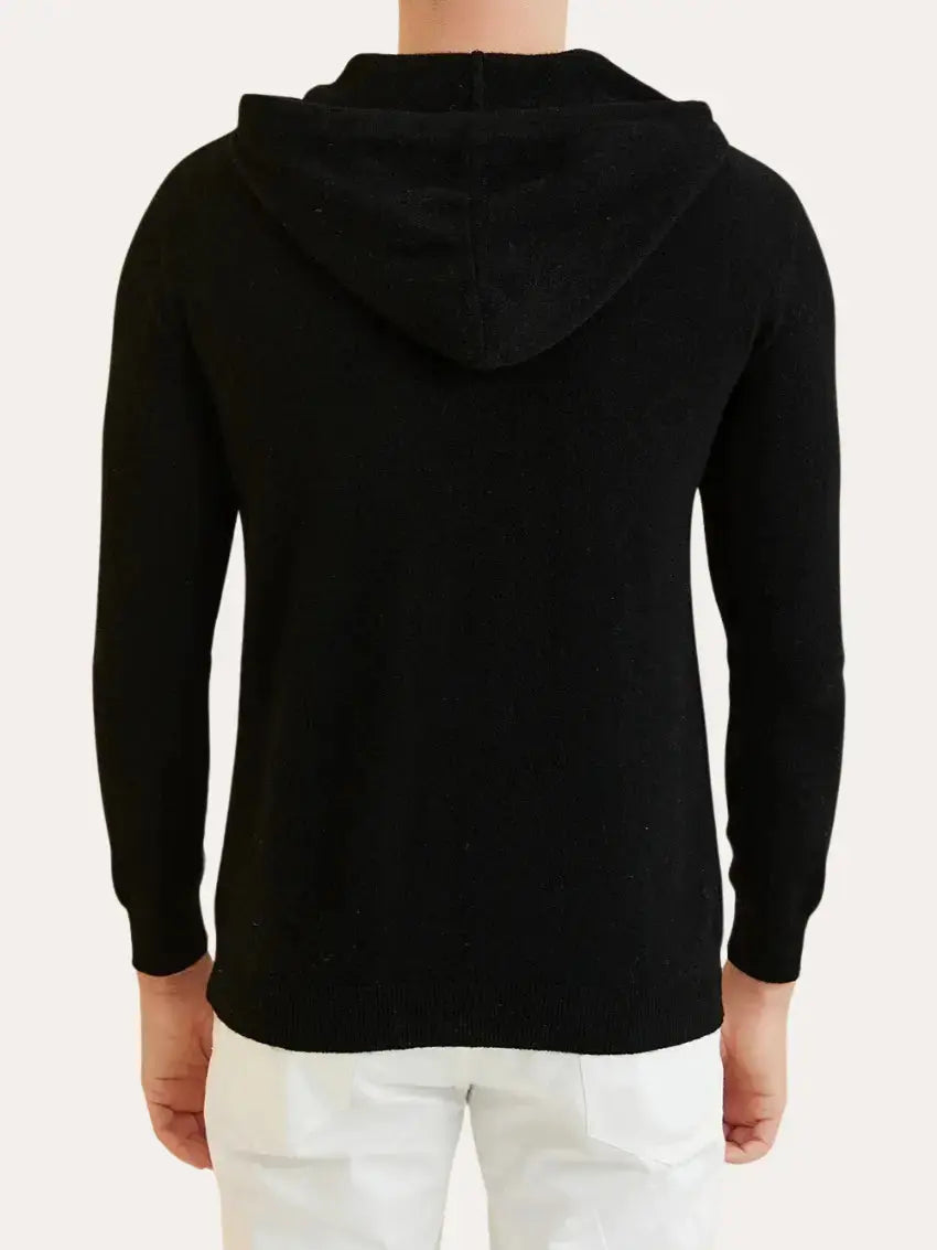 Cashmere Knit Zip Vest - Sort