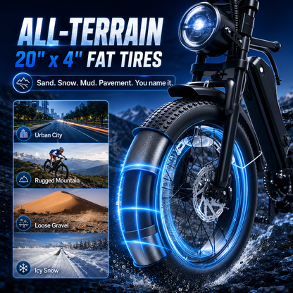 HIEHA® SU8 2.0 Smar Moped-Style Electric Bike
